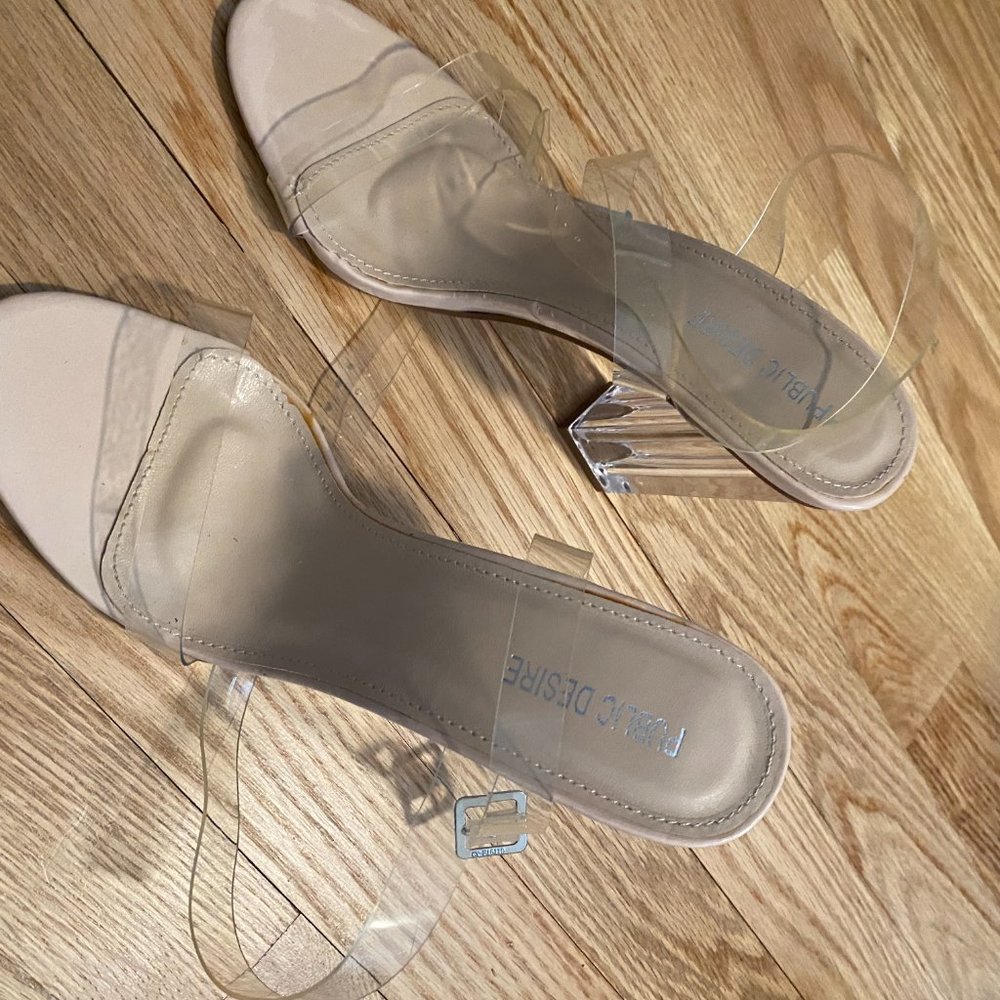 Public Desire Heels with Clear Straps